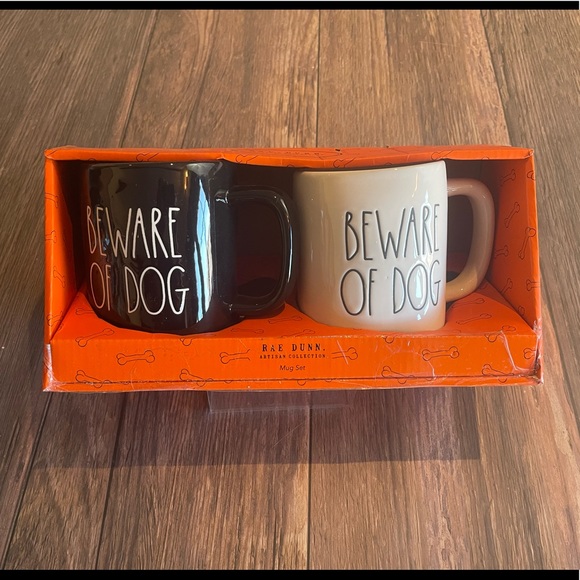 Rae Dunn ~ Beware of Dog mug set - Picture 2 of 4